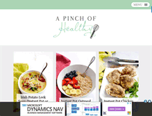 Tablet Screenshot of apinchofhealthy.com